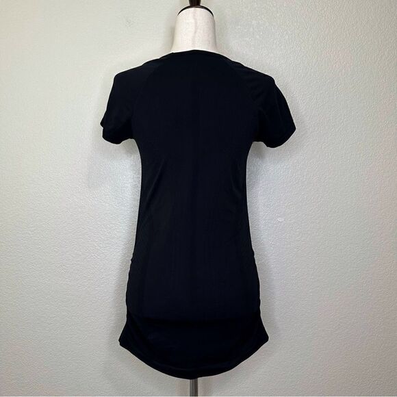 Athleta Black Longline Ruched Maternity Workout Top - Picture 6 of 11